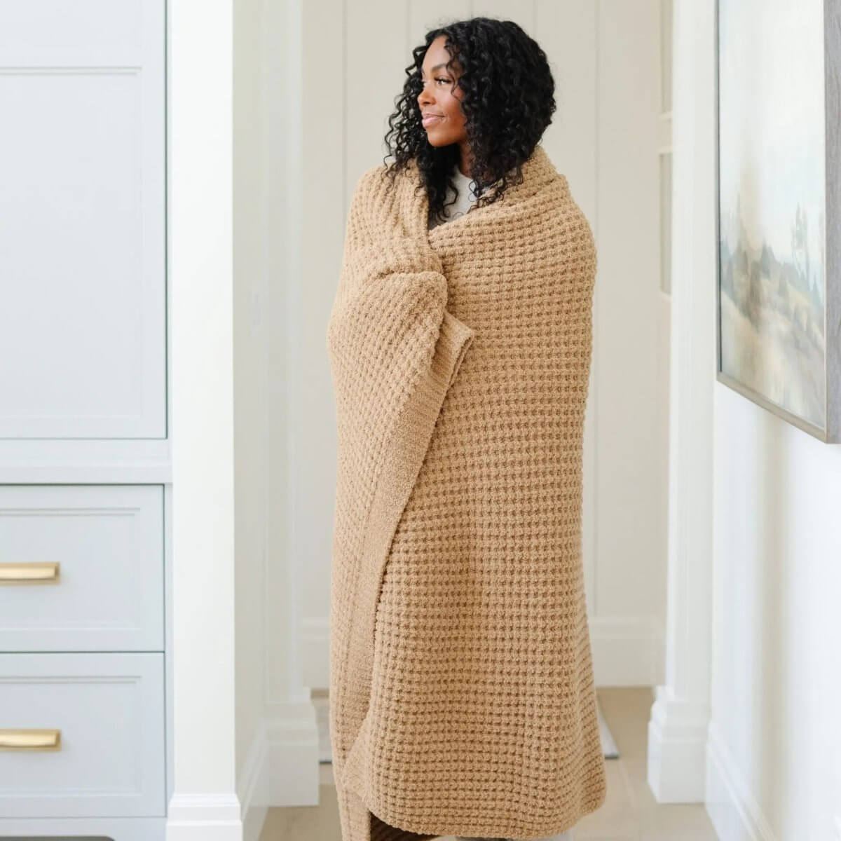 Saranoni Waffle Knit Throw Blanket Soft Luxury by Saranoni Cozy - Everetts Place Boutique - 
