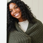 Waffle Knit Throw Blanket Soft Luxury by Saranoni Cozy Saranoni Everetts Place Boutique