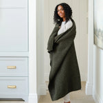 Waffle Knit Throw Blanket Soft Luxury by Saranoni Cozy Saranoni Everetts Place Boutique