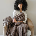 Waffle Knit Throw Blanket Soft Luxury by Saranoni Cozy Saranoni Everetts Place Boutique 119.00