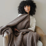 Waffle Knit Throw Blanket Soft Luxury by Saranoni Cozy Saranoni Everetts Place Boutique