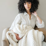 Waffle Knit Throw Blanket Soft Luxury by Saranoni Cozy Saranoni Everetts Place Boutique