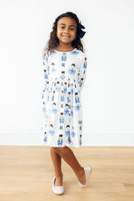 Waltz Of The Snowflakes Long Sleeve Twirl Dress Pocket - Everetts Place Boutique - Twirl Dress - Pocket - L/S