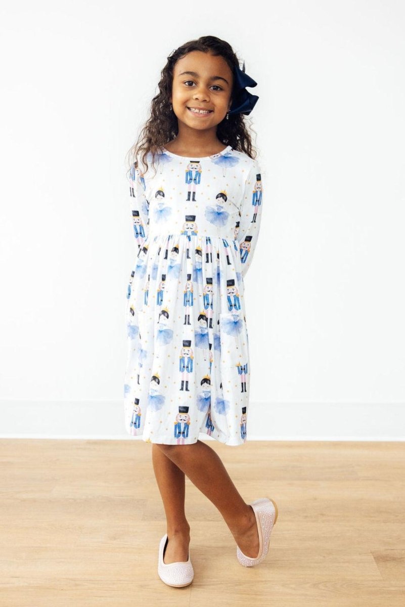 Waltz Of The Snowflakes Long Sleeve Twirl Dress Pocket - Everetts Place Boutique - Twirl Dress - Pocket - L/S