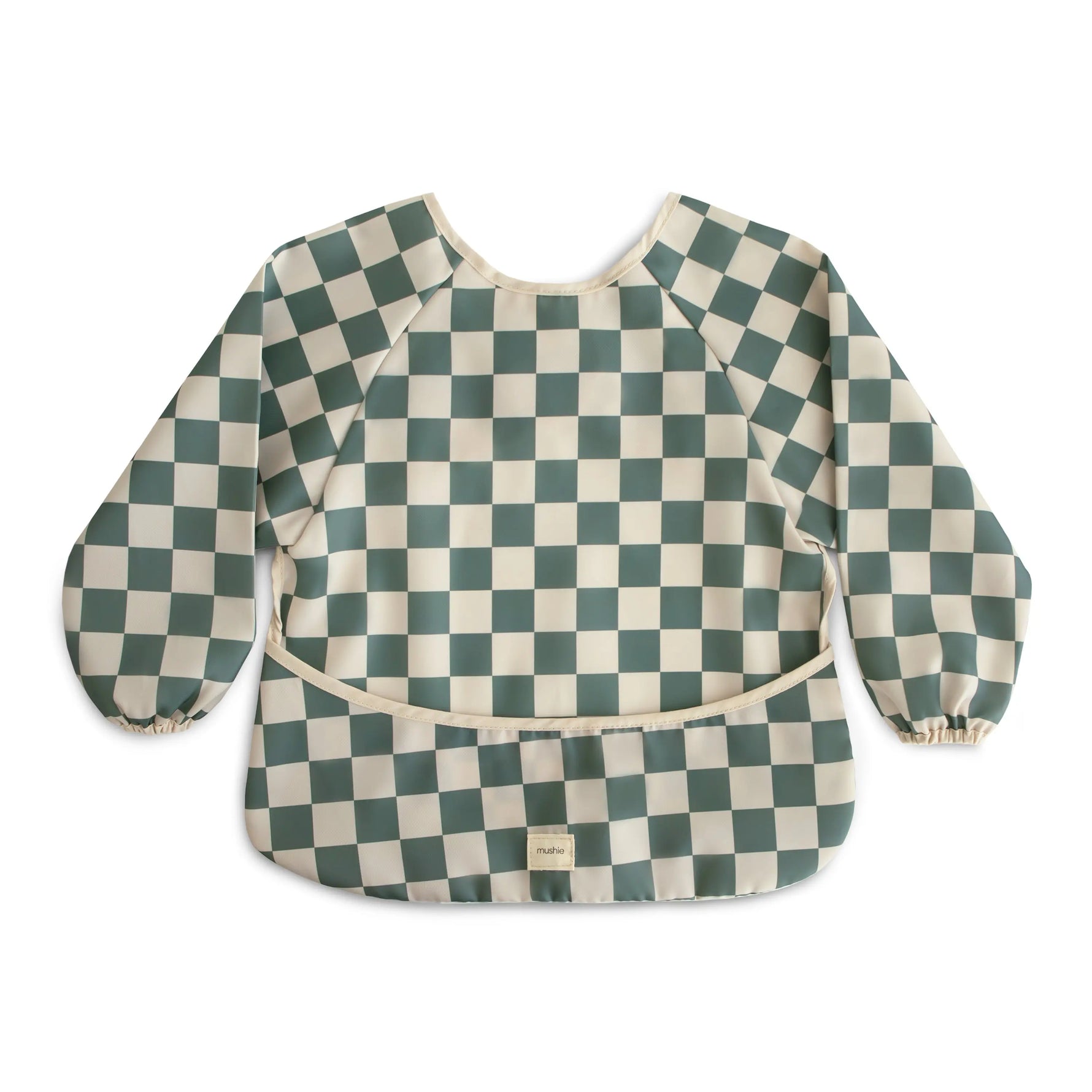 Mushie Water Resistant Long Sleeve Bib for Kids with Wide Pocket and Velcro Closure - Baby & Toddler > Nursing & Feeding > Bibs Long Sleeve Bib