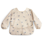 Mushie Water Resistant Long Sleeve Bib for Kids with Wide Pocket and Velcro Closure - Baby & Toddler > Nursing & Feeding > Bibs Long Sleeve Bib