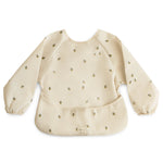 Mushie Water Resistant Long Sleeve Bib for Kids with Wide Pocket and Velcro Closure - Baby & Toddler > Nursing & Feeding > Bibs Long Sleeve Bib