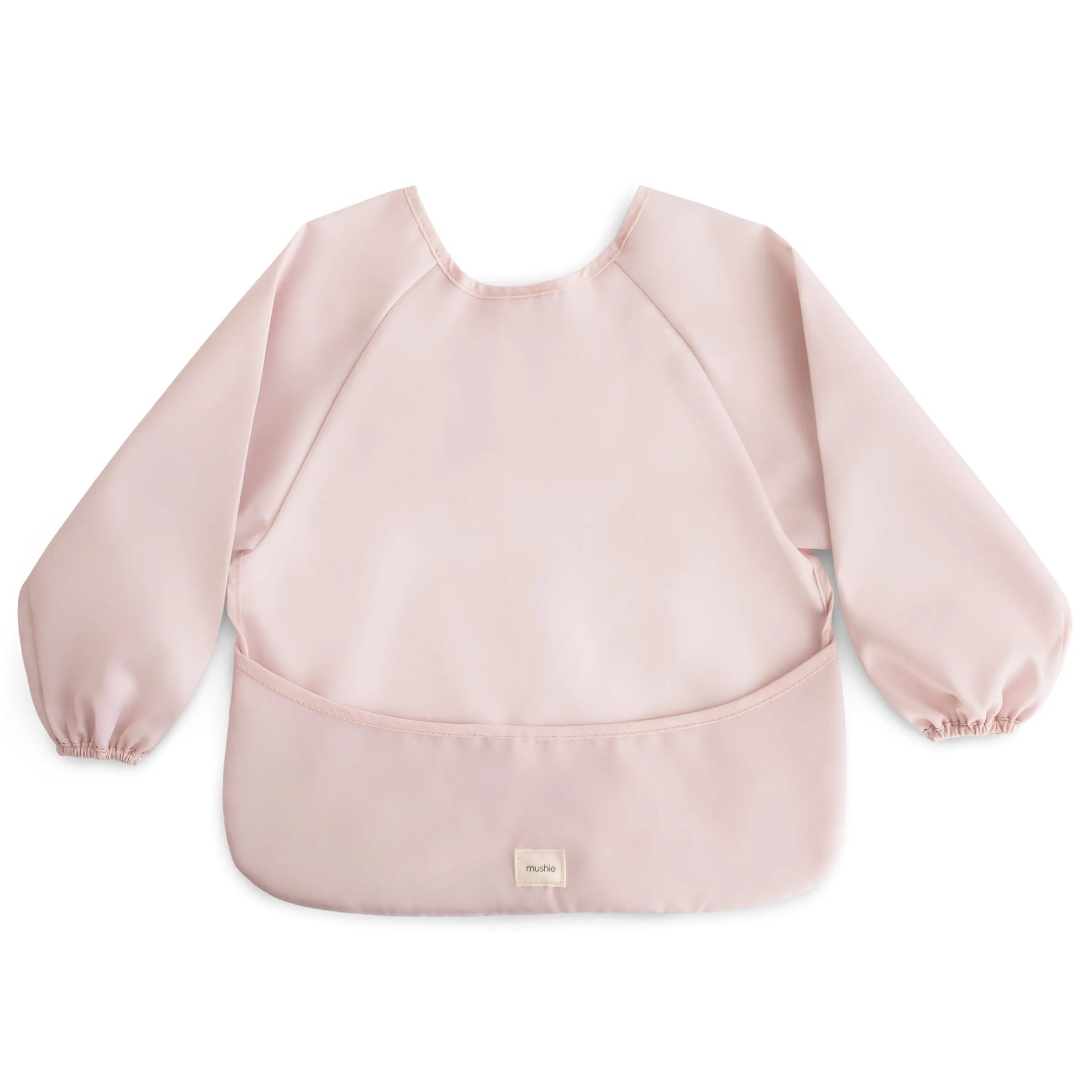 Mushie Water Resistant Long Sleeve Bib for Kids with Wide Pocket and Velcro Closure - Baby & Toddler > Nursing & Feeding > Bibs Long Sleeve Bib
