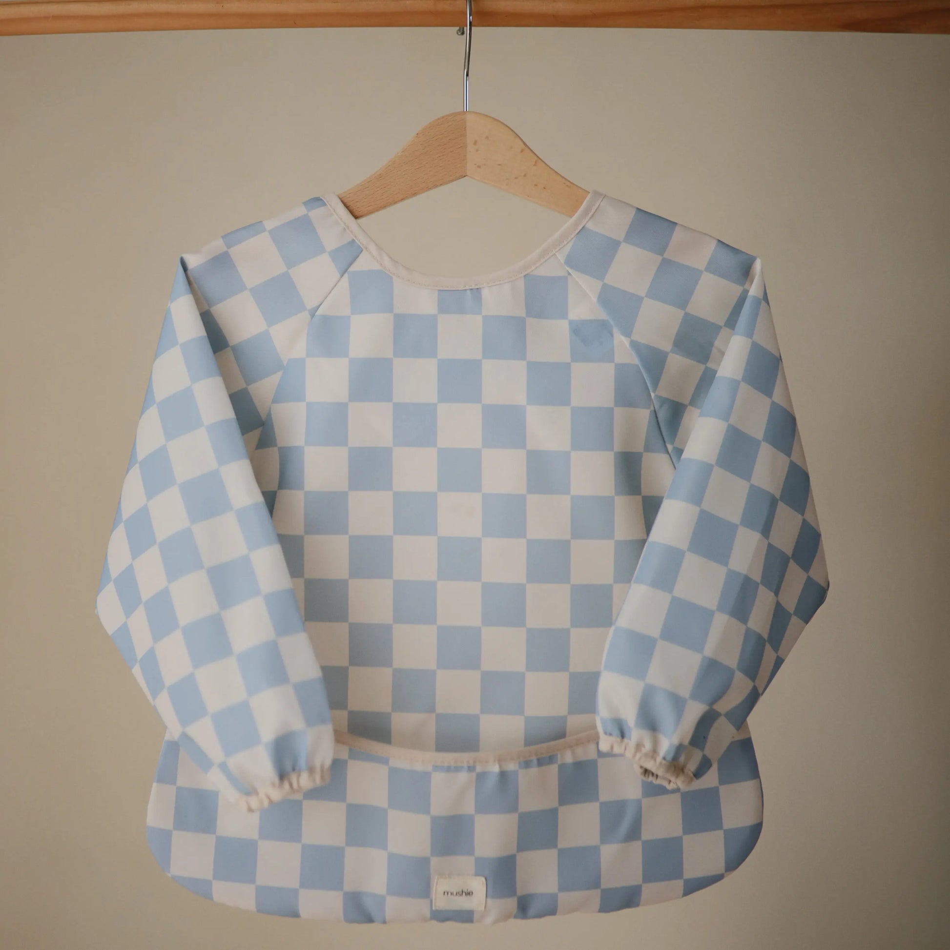 Water Resistant Long Sleeve Bib for Kids with Wide Pocket and Velcro Closure Mushie Everetts Place: Online Boutique