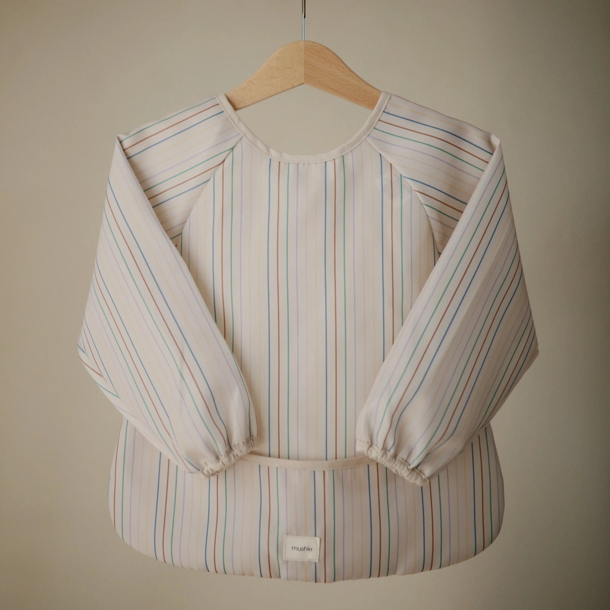 Water Resistant Long Sleeve Bib for Kids with Wide Pocket and Velcro Closure Mushie Everetts Place: Online Boutique