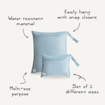 Mushie Water Resistant Wet Bag for Swimsuits and Dirty Clothes with Zipper Closure and Machine Washable Material - Baby & Toddler > Diapering > Diaper Wet Bags Wet Bag