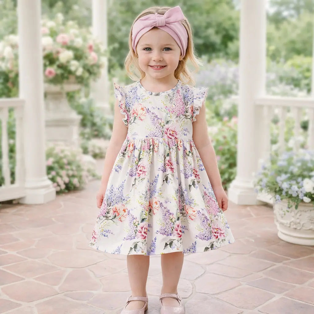 Watercolor Floral Bamboo Dress Tesa Babe 