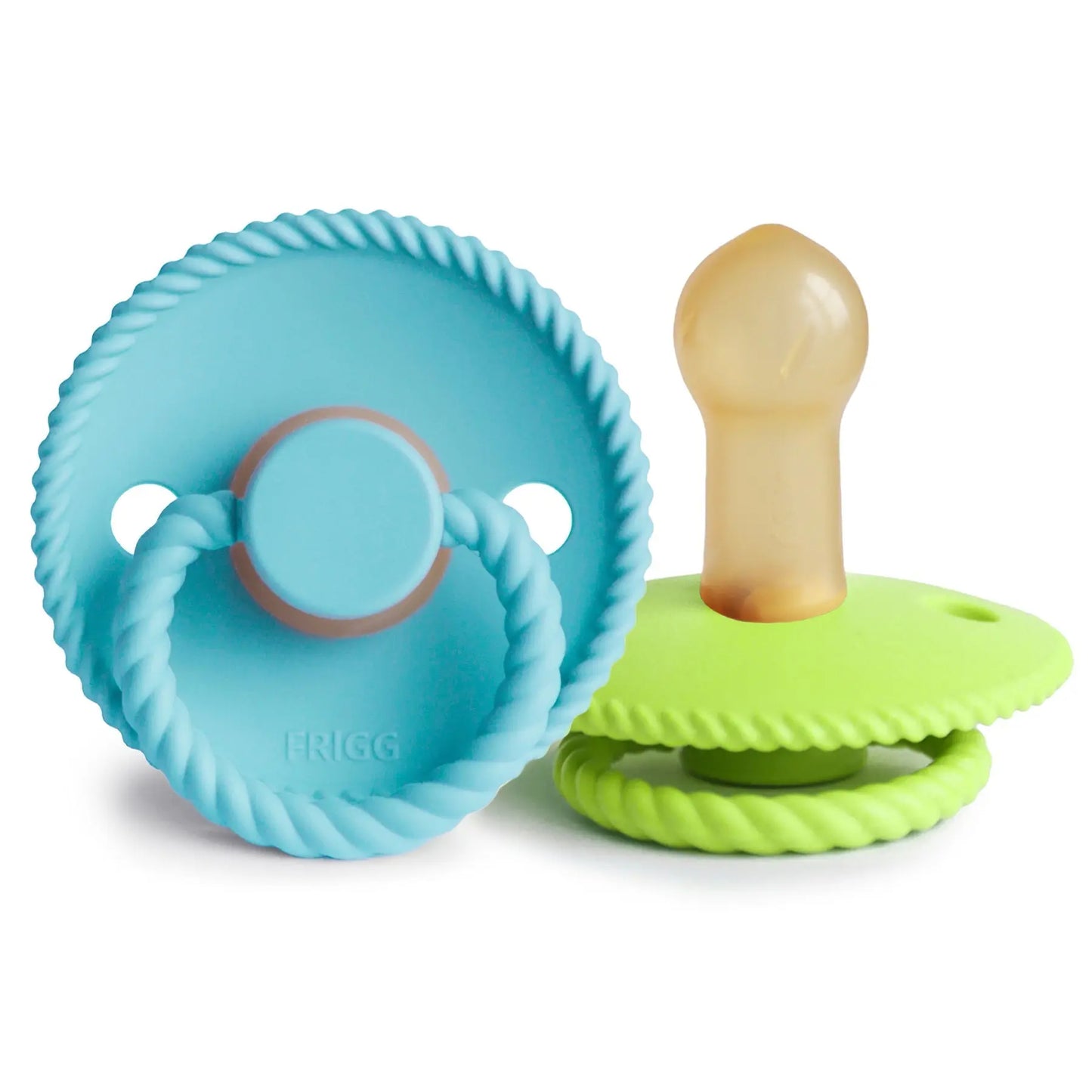Frigg Rope Natural Rubber Pacifier 2 Pack Mushie