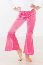 Mila & Rose ® Watermelon Pink Ribbed Velvet Bells for Girls Outfit - Apparel & Accessories > Clothing > Pants Velvet Bells