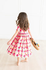 Watermelon Wonder Short Sleeve Pocket Twirl Dress For Girls Mila & Rose ® Everetts Place: Online Boutique