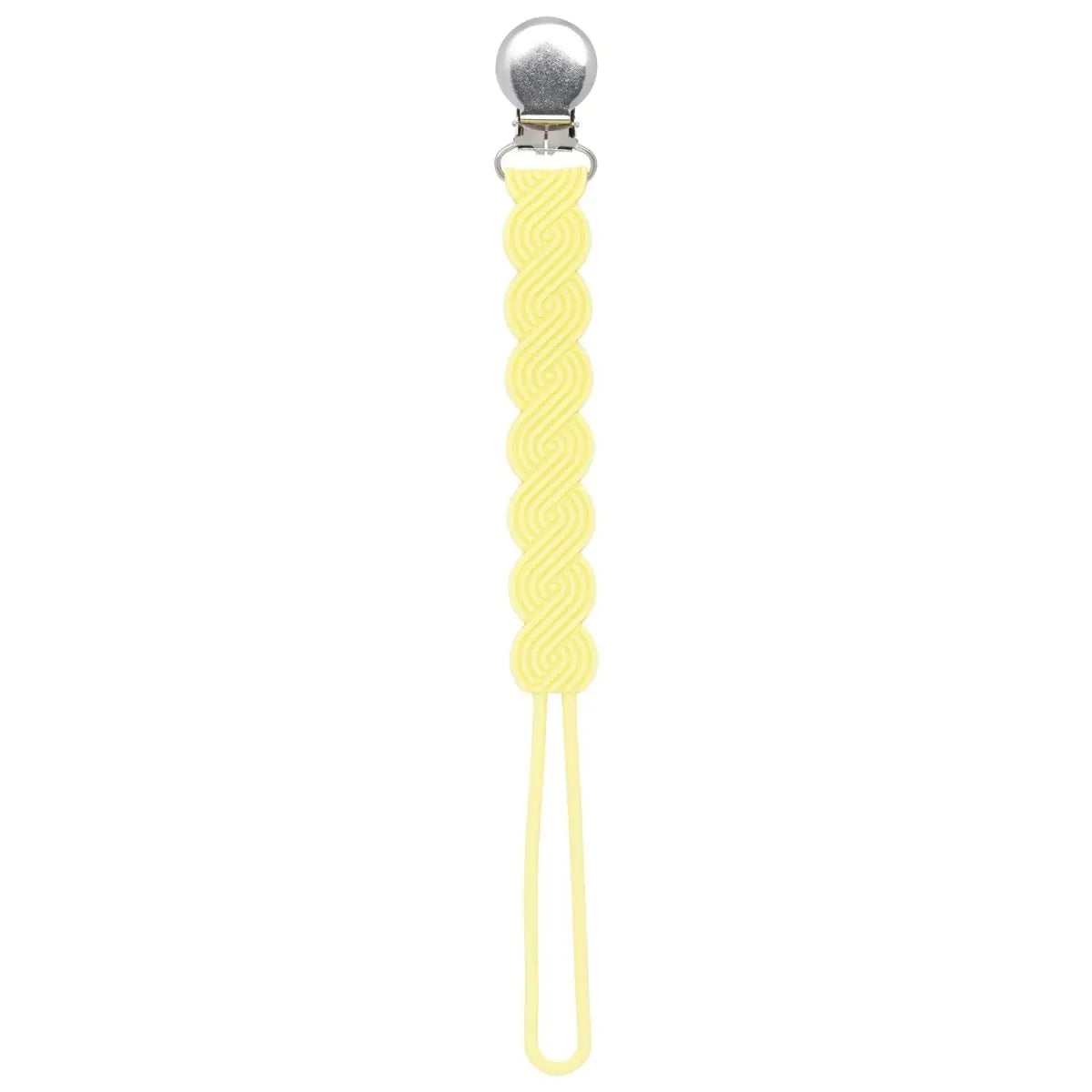 Three Little Tots Waverly Baby Yellow All Silicone One Piece Pacifier Clip - 