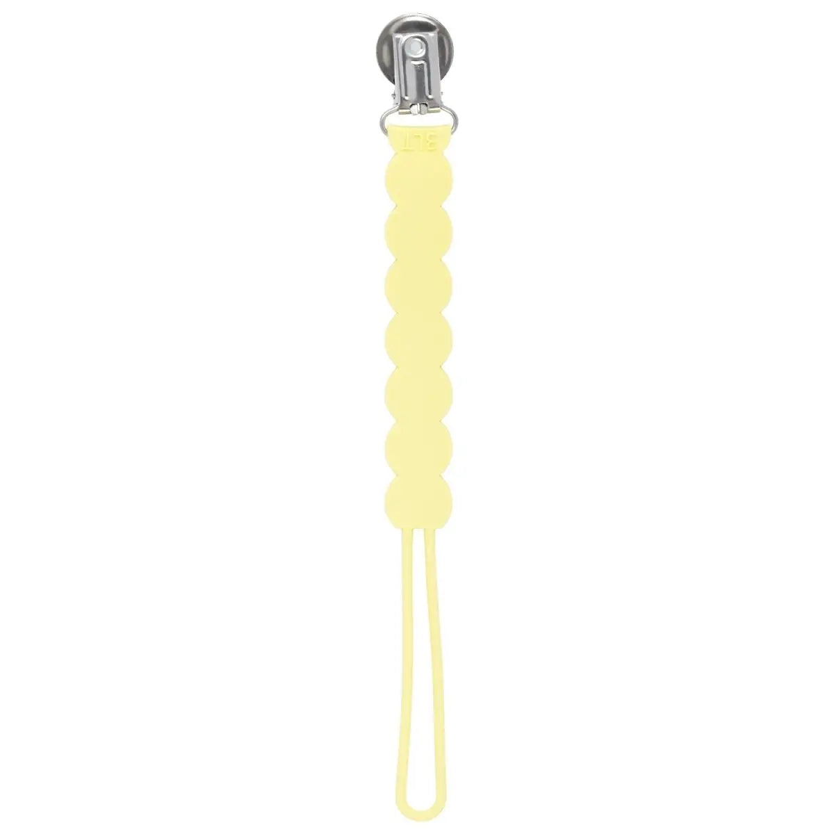 Three Little Tots Waverly Baby Yellow All Silicone One Piece Pacifier Clip - 