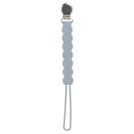Three Little Tots Waverly Glacier Blue Gray All Silicone One Piece Pacifier Clip - 