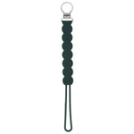 Three Little Tots Waverly Hunter Green All Silicone One Piece Pacifier Clip - 