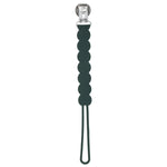 Three Little Tots Waverly Hunter Green All Silicone One Piece Pacifier Clip - 