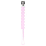 Three Little Tots Waverly Pink All Silicone One Piece Pacifier Clip - 
