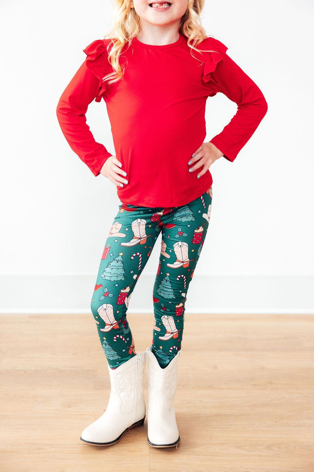 Mila & Rose Western Wonderland baby leggings, fun Western print.