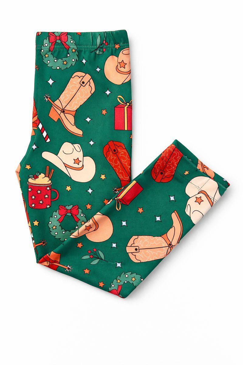 Mila & Rose Western Wonderland organic baby leggings.