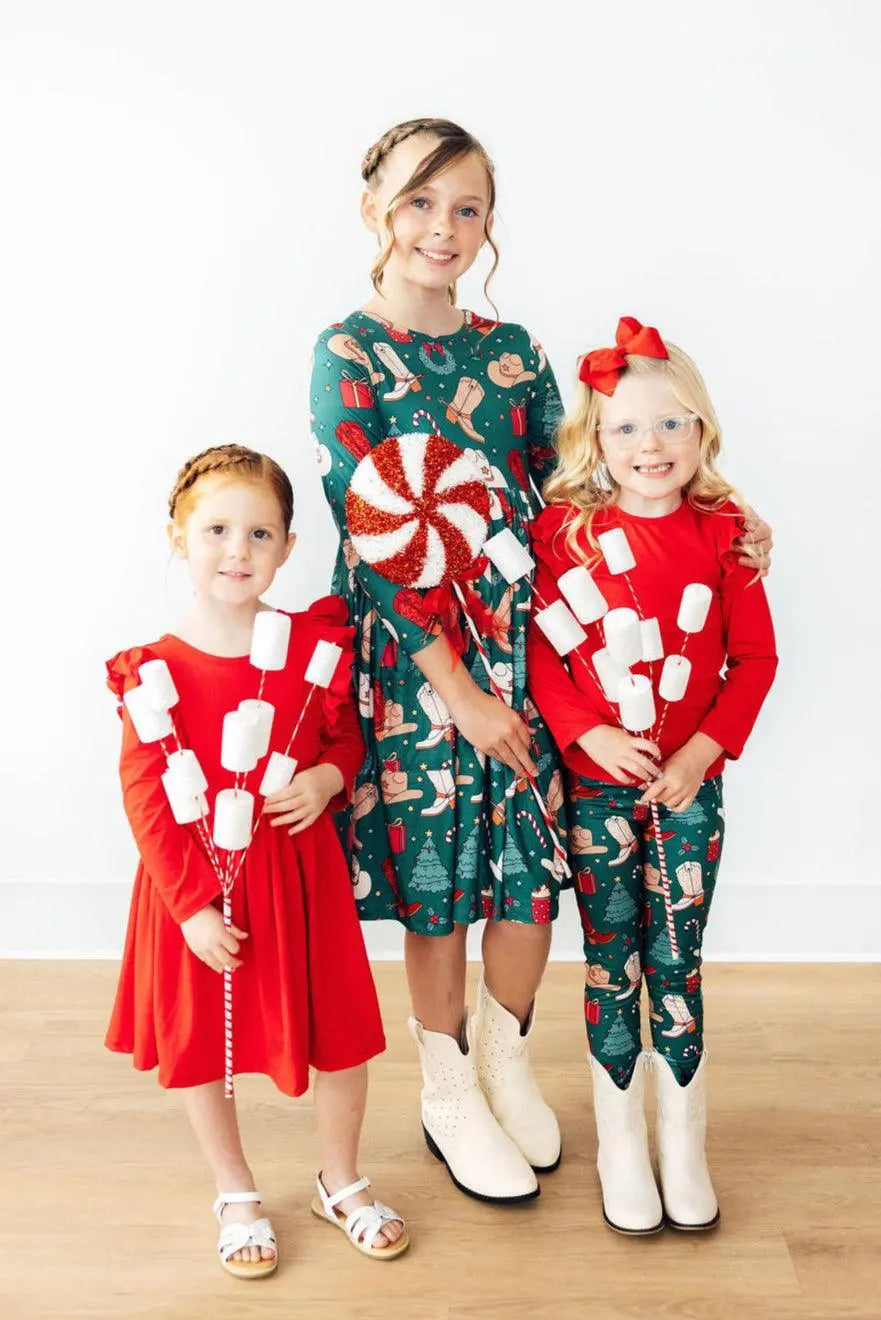 Western Wonderland Long Sleeve Twirl Dress With Pocket Mila & Rose ® Everetts Place: Online Boutique