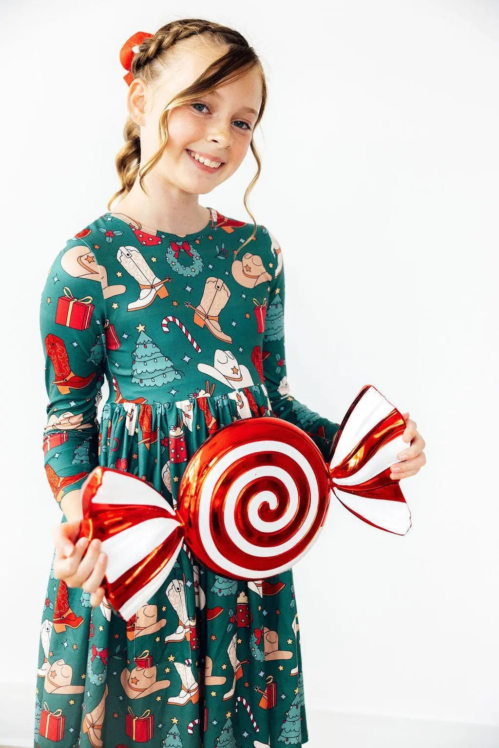 Western Wonderland Long Sleeve Twirl Dress With Pocket Mila & Rose ® Everetts Place: Online Boutique