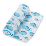 Whale, Whale, Whale Swaddle Blanket by LollyBanks