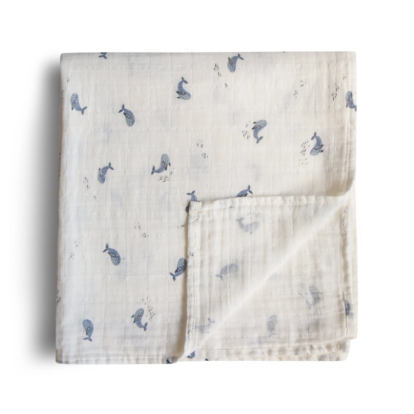 Organic Cotton Muslin Swaddle Blanket for Baby Cuddling and Nursing Mushie