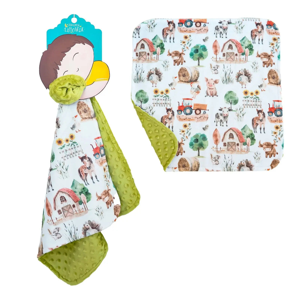 Mini Minky Blanket Farm Life Honey Lemonade 