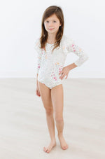 Whimsical Wildflowers Long Sleeve Flutter Sleeve Leotard Mila & Rose ® Everetts Place: Online Boutique