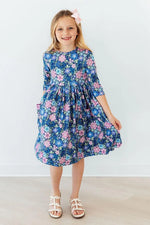 Mila & Rose ® Whimsy 3/4 Sleeve Pocket Twirl Dress - 