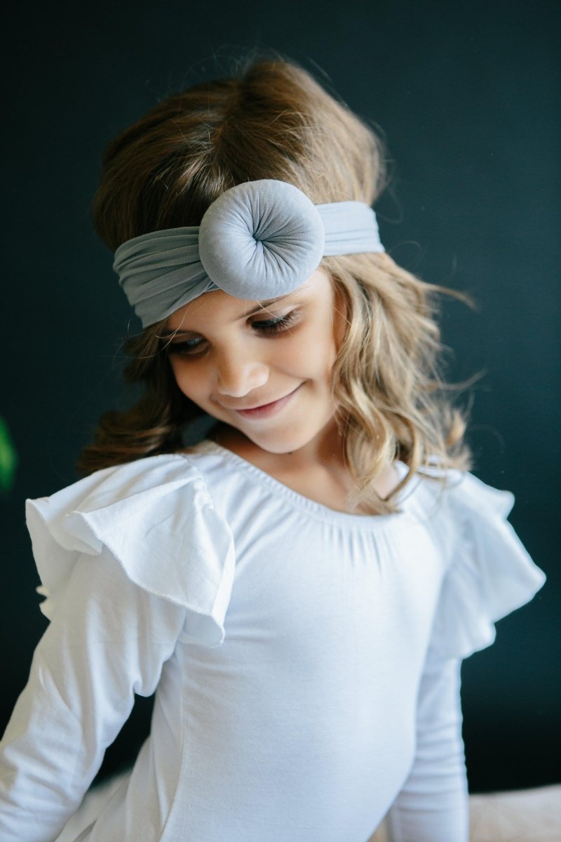 White Long Sleeve Flutter Sleeve Leotard For Girls Dance - Everetts Place Boutique - Flutter Leotard L/S