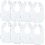 White Muslin Baby Bibs Soft Absorbent Drool Bandanas Comfy Cubs Everetts Place: Online Boutique 29.99