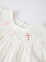 Rylee Faith Designs White Smocked Church Christ Bishop Christening Dress for Girls - Apparel & Accessories > Clothing > Dresses Dress