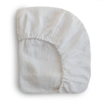 Mushie Extra Soft Muslin Crib Sheet for Baby 100% Cotton Breathable and Cozy - Home & Garden > Linens & Bedding > Bedding crib sheets