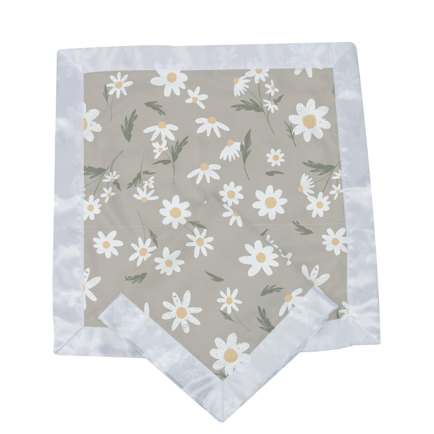 Soft organic bamboo white daisy baby blankie by Newcastle Classics.