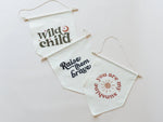 Little Joy Co. Wild Child Canvas Pennant Natural Dowel Banner Little Joy -