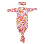 Three Little Tots Wild Child Knotted Newborn Baby Gown - 
