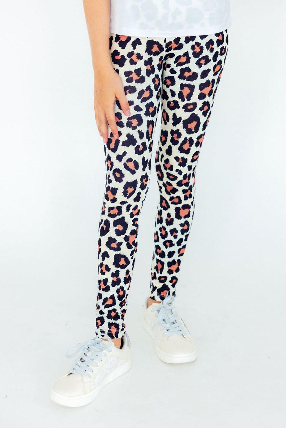 Mila & Rose Wild One baby leggings, playful animal print.
