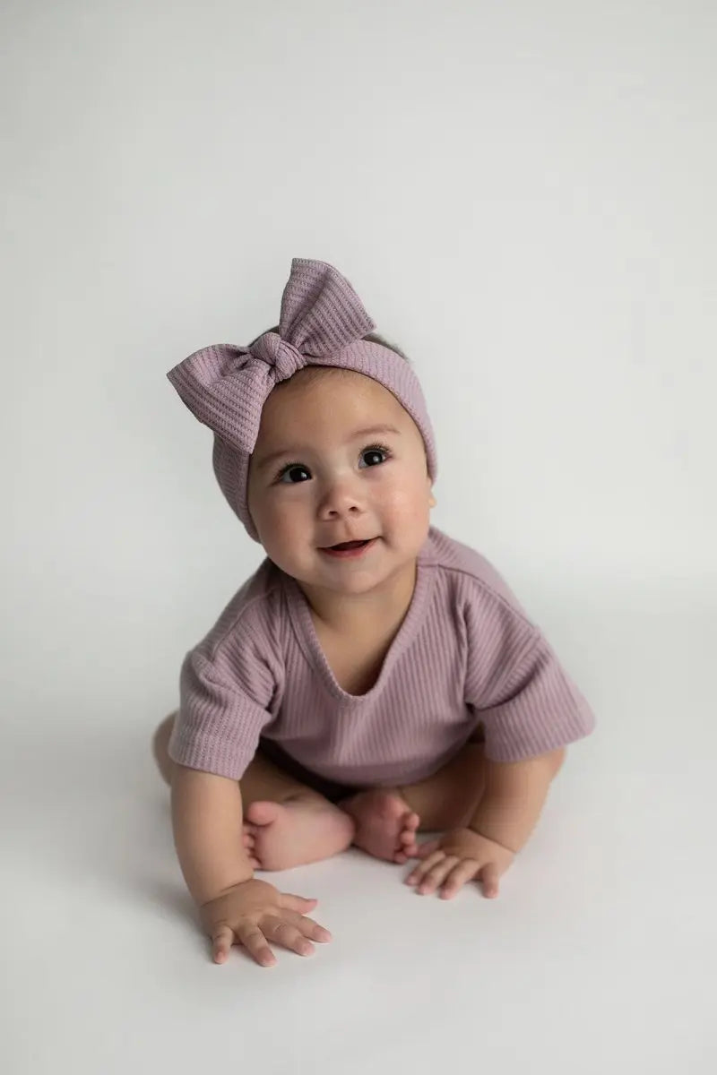 Three Little Tots Wild Orchid Waffle Headband - 
