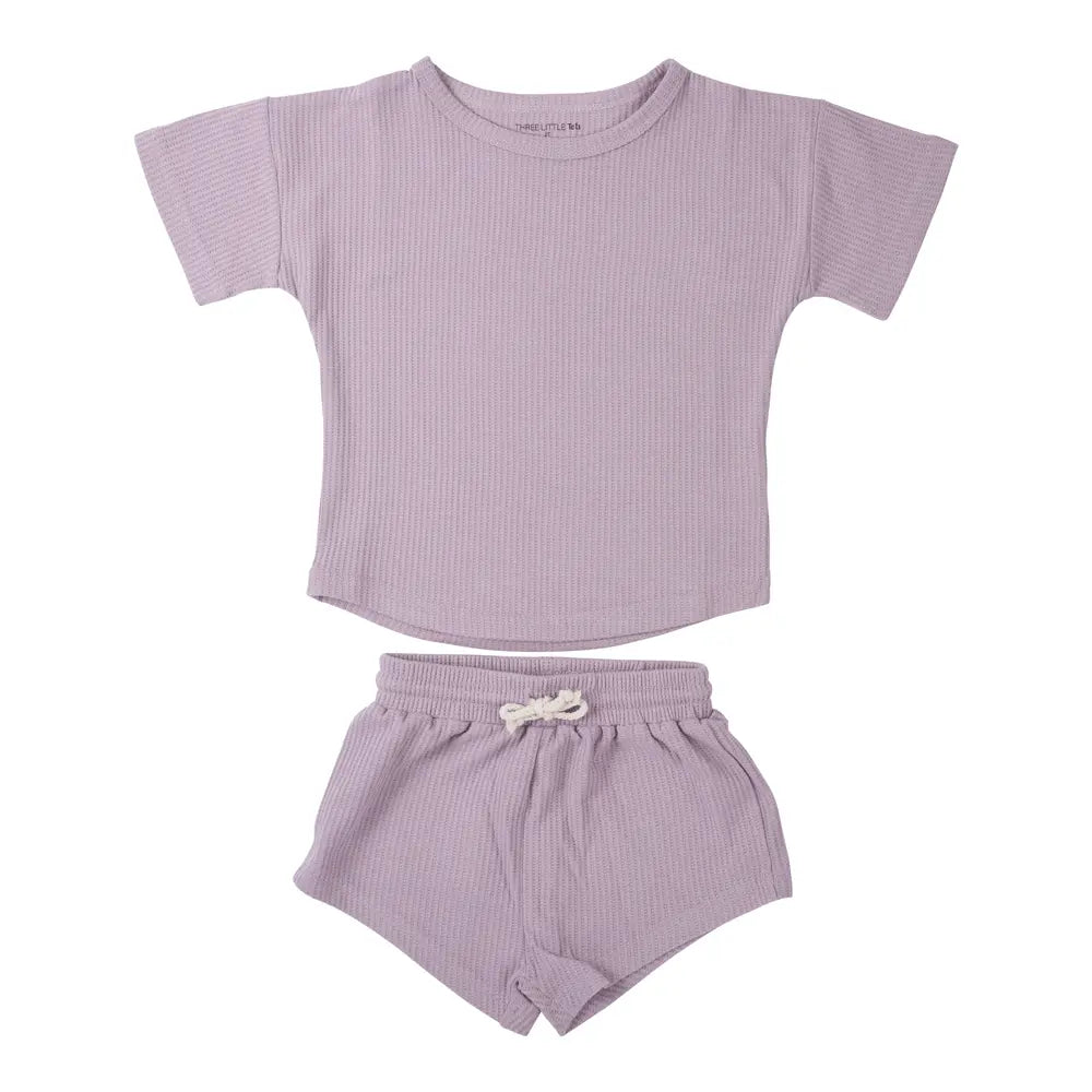 Three Little Tots Wild Orchid Waffle Set - 