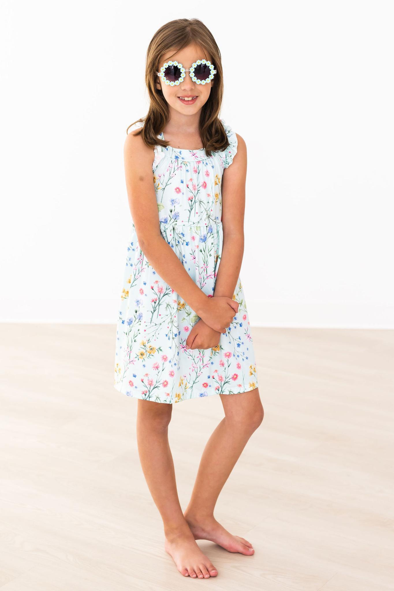 Wild Woods Ruffle Cross Back Dress for Summer Party Mila & Rose ® Everetts Place: Online Boutique