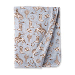 Wild Wrangler/Blue Western Baby Boy Bamboo Stroller Blanket - Everetts Place