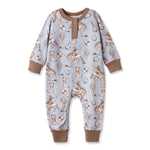 Wild Wrangler/Blue Western Bamboo Henley Cowboy Romper - Everetts Place