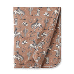 Tesa Babe Wild Wrangler/Brown Western Baby Boy Bamboo Stroller Blanket - 