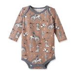 Tesa Babe Wild Wrangler/Brown Western Cowboy Bamboo Baby Boy Bodysuit - 