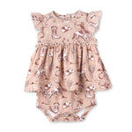 Tesa Babe Wild Wrangler/Pink Bamboo Cowgirl Western Skirted Bodysuit - 